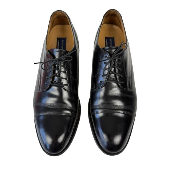 Bostonian Crown Windsor Size 12 Black Mens Dress Lace Cap Toe Shoes - Picture 1 of 16
